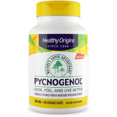Екстракт соснової кори, Healthy Origins Pycnogenol, 100 мг, 60 капсул