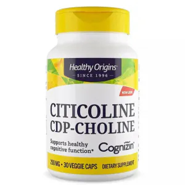 Когніцин цитиколіну, Cognizin Citicolinee, Healthy Origins, 250 мг, 30 вегетаріанських капсул