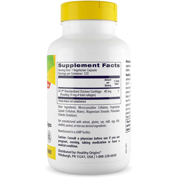 Колаген тип 2, Type II Collagen, Healthy Origins, 40 мг, 120 кап.