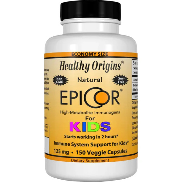 Эпикор для детей, EpiCor for Kids, Healthy Origins, 125 мг, 150 капсул