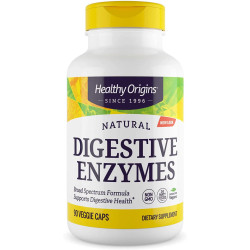 Травні ферменти, Healthy Origins Digestive Enzymes, широкий спектр дії, 90 капсул