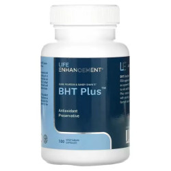 BHT антиоксидант, Life Enhancement BHT Plus, 100 вегетаріанських капсул