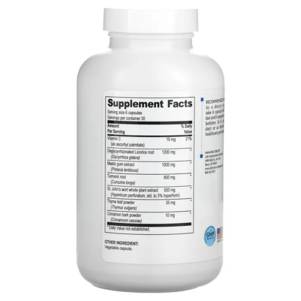 Антиоксиданти: екстракт мастики, куркуми та солодки (Bye-Lori Plus), Life Enhancement, 180 вегетаріанських капсул