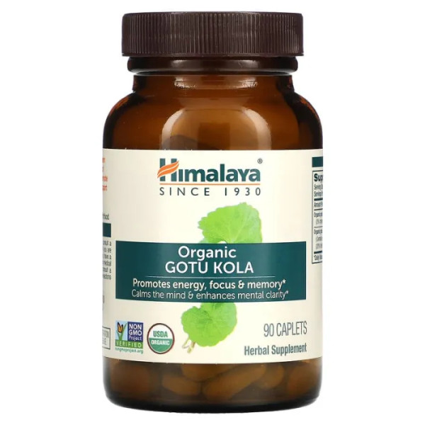 Готу кола, Organic Gotu Kola, Himalaya, органік, 90 каплет