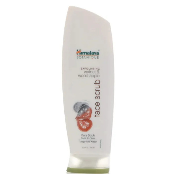 Скраб для лица, Face Scrub, Himalaya, отшелушивающий, из орехов и древесного яблока, 150 мл.