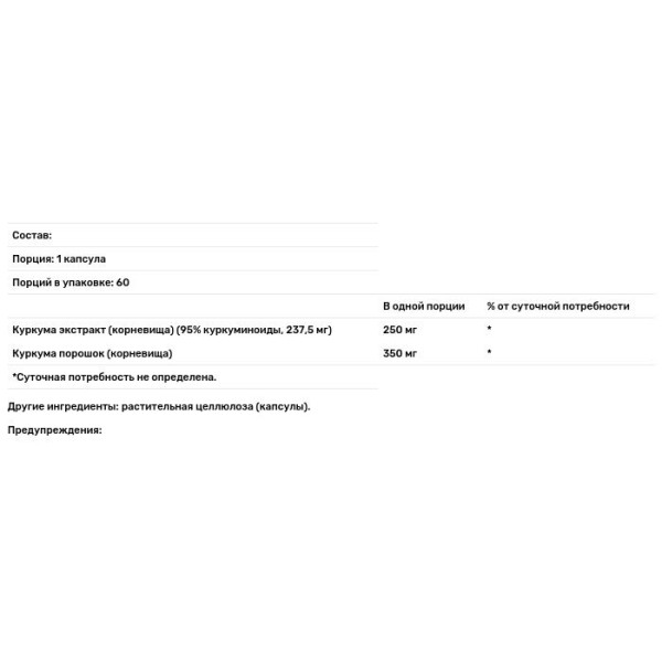 Куркума, Turmeric, Himalaya, 60 капсул