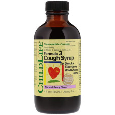 Сироп від кашлю, ChildLife Cough Syrup, ягідний смак, без спирту, 118.5 мл.