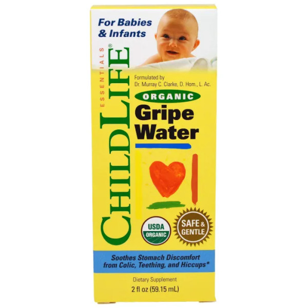 Водичка від дитячих коліків, Gripe Water, ChildLife, органік, 59,15 мл