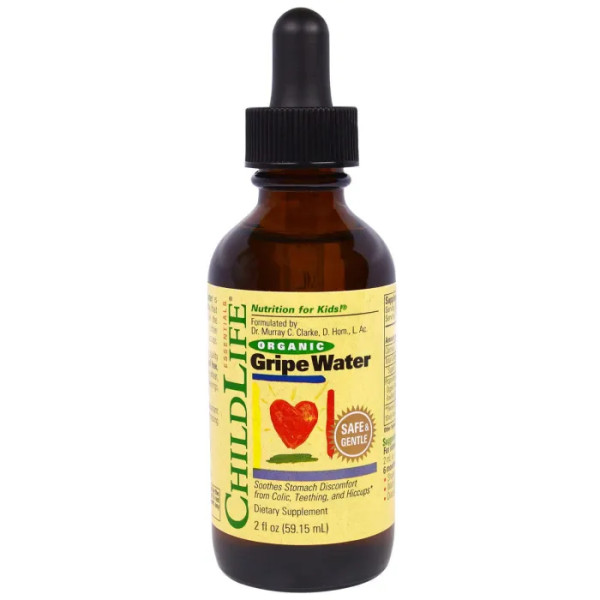 Водичка від дитячих коліків, Gripe Water, ChildLife, органік, 59,15 мл