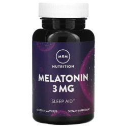 Мелатонин 3 мг, MRM Melatonin, 60 вегетарианских капсул