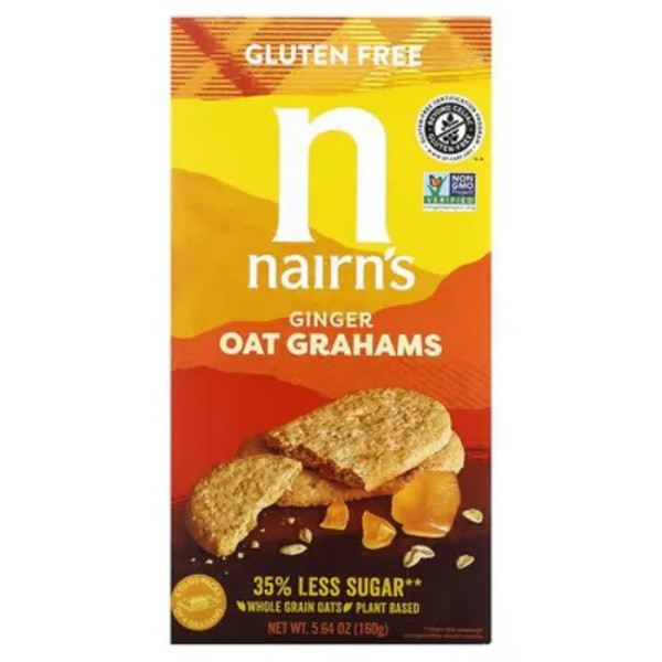 Печиво вівсяне, Oat Grahams, Nairn's, з імбиром, без глютену, 160 г