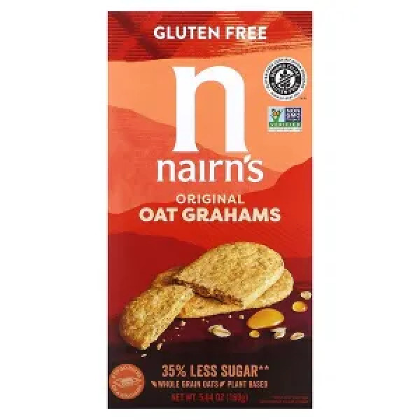 Печиво вівсяне, Oat Grahams, Nairn's, оригінальний продукт, без глютену, 160 г