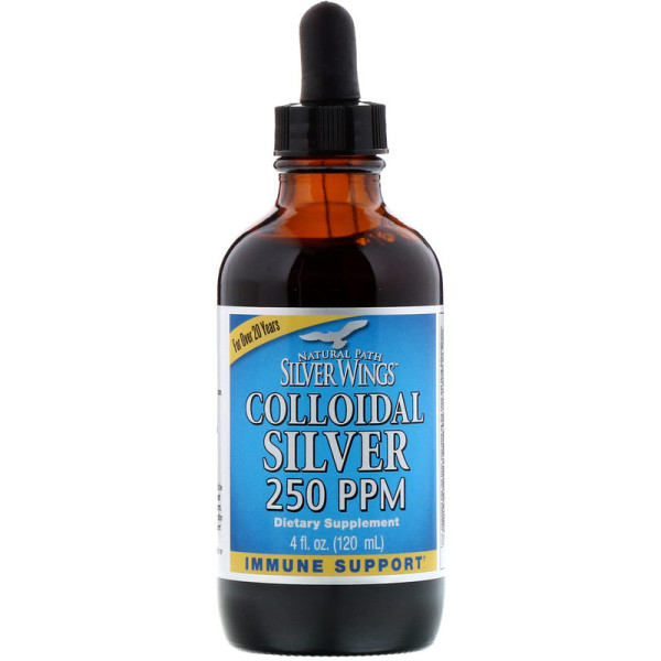 Колоїдне срібло, Colloidal Silver, Natural Path Silver Wings, 250 PPM, 120 мл