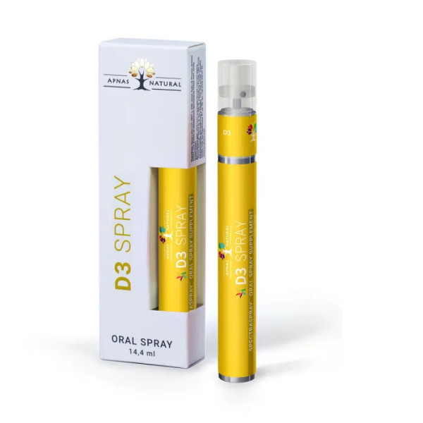 Вітамін D3 спрей, D3 spray, Apnas Natural, з м'ятним смаком, 14,4 мл