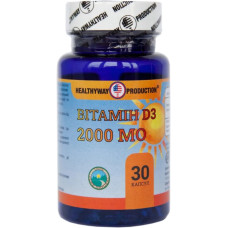 Вітамін D3 2000 МО, Vitamin D3 Healthyway Production Inc, 30 капсул