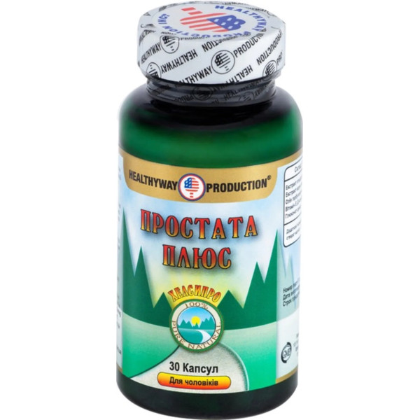 Простата плюс, Prostate plus, Healthyway Production Inc, для чоловіків, 30 капсул