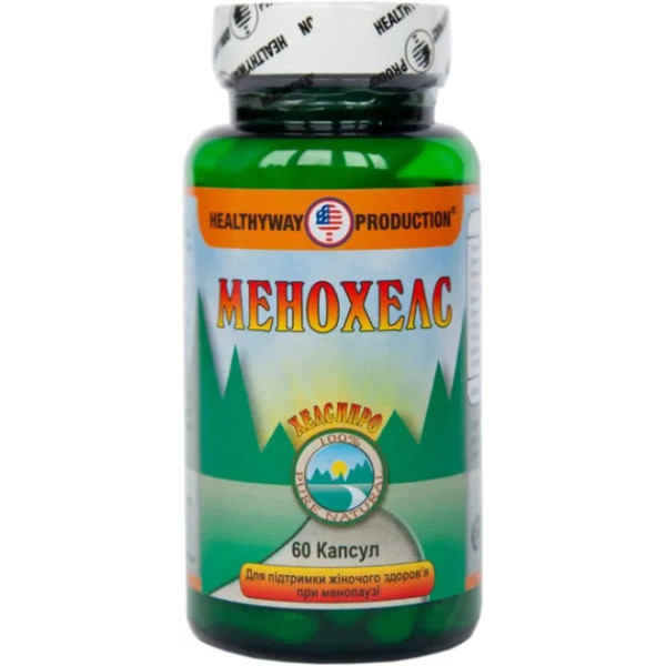 Менохелс, Menochels, Healthyway Production Inc, для підтримки здоров'я жінок 50+ при менопаузі, 60 капсул