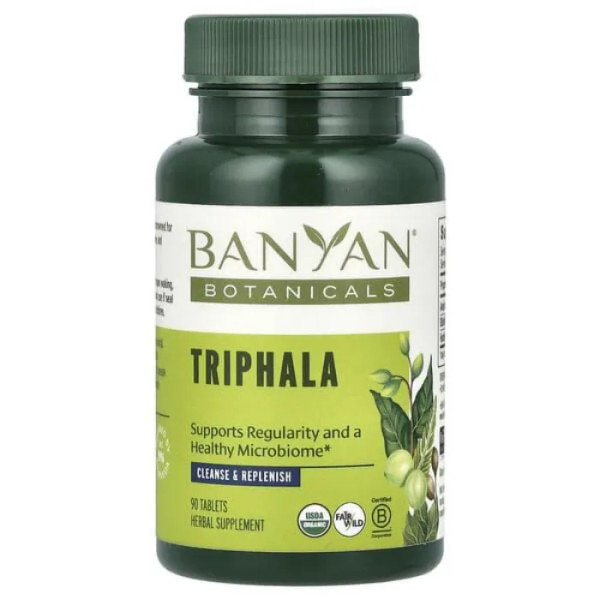 Трифала, Triphala, Banyan Botanicals, 90 таблеток