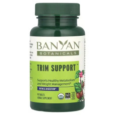 Для зниження ваги та підтримки травлення, Trim Support, Banyan Botanicals, 90 таблеток