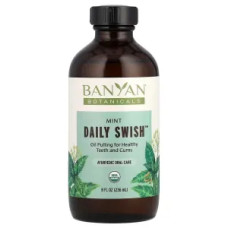 Ополіскувач для ротової порожнини, Daily Swish Banyan Botanicals, органік, смак м'ята, 236 мл
