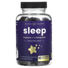 Комплекс для сна, вкус натуральных ягод, NutraChamps Sleep, 60 веганских жевательных конфет