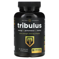 Трибулус 2000 мг екстра сильний, Tribulus Extra Strength NutraChamps, 90 вегетаріанських капсул