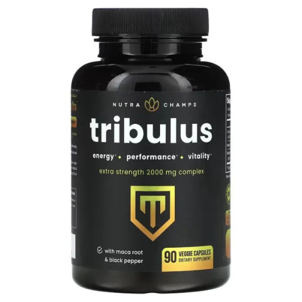 Трибулус, екстра сила, Tribulus, Extra Strength, NutraChamps, 2000 мг, 90 вегетаріанських капсул