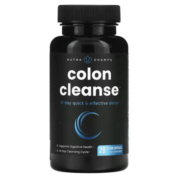Підтримка кишечника, Colon Cleanse, NutraChamps, 28 веганських капсул
