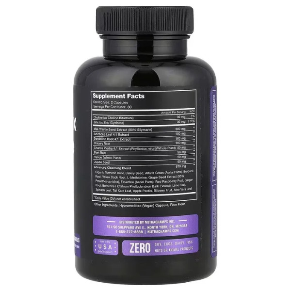 Детокс та очищення печінки, Liver Detox & Cleanse, NutraChamps, 60 веганських капсул
