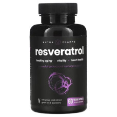 Ресвератрол, NutraChamps Resveratrol, 60 вегетаріанських капсул
