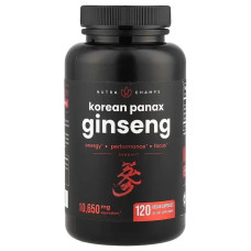 Корейский женьшень 1065 мг, NutraChamps Korean Panax Ginseng, 120 вегетарианских капсул (532,5 мг на капсулу)