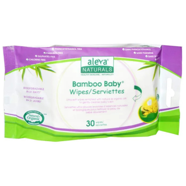 Вологі серветки, Baby Wipes, Aleva Naturals, 30 шт