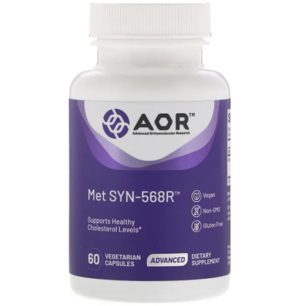 Червоний дріжджовий рис, Met SYN-568R, Advanced Orthomolecular Research AOR, 60 капсул