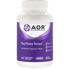 Магній малат, Advanced Orthomolecular Research AOR Mag Malate Renew, 120 капсул