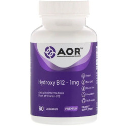 Гидрокси-B12 1000 мкг леденцы, AOR Hydroxy B12, 60 шт