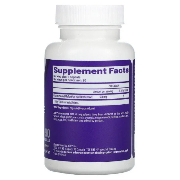 Філлантус нірурі, Chanca Piedra, Advanced Orthomolecular Research AOR, 90 капсул