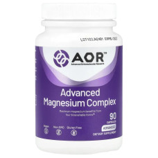 Комплекс магнію, покращений, Advanced Orthomolecular Research AOR Advanced Magnesium Complex, 90 капсул