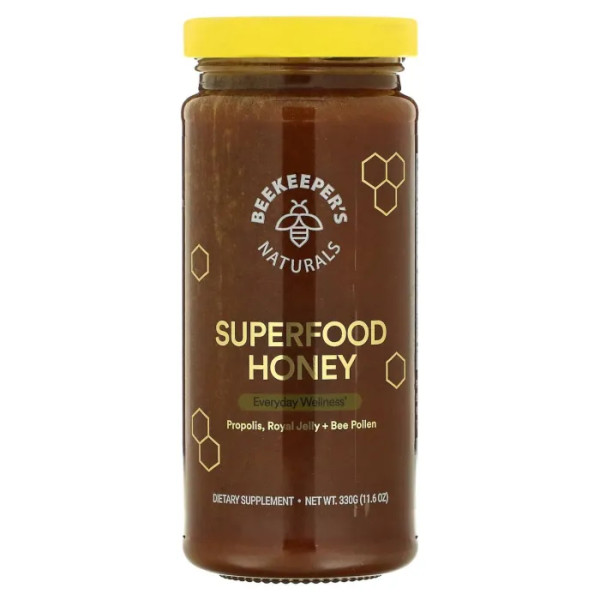 Мед із суперфудів, Superfood Honey, Beekeeper's Naturals, 330 г