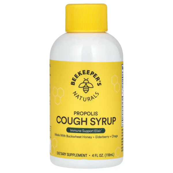 Сироп від кашлю, Propolis Cough Syrup, Beekeeper's Naturals, з прополісом, для зміцнення імунітету, 118 мл