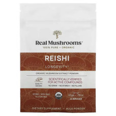 Рейші, Real Mushrooms Reishi, органічний екстракт порошок 45 г