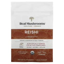 Рейші, Real Mushrooms Reishi, органічний екстракт порошок 45 г