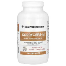 Кордіцепс, Real Mushrooms Cordycep M, 300 веганських капсул
