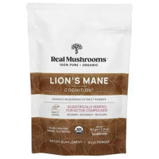 Їжачок гребінчастий органічний порошок, Real Mushrooms Lion's Mane, 150 г
