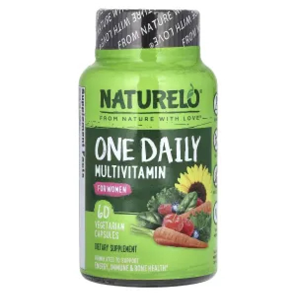 Мультивітаміни для жінок, One Daily Multivitamin for Women, NATURELO, One Daily, 60 вегетаріанських капсул