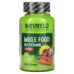 Мультивітаміни з цілісних продуктів для підлітків, Whole Food Multivitamin for Teens NATURELO, 60 вегетаріанських капсул