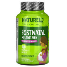 Постнатальний мультивітамінний комплекс, NATURELO Postnatal Multivitamin for Breastfeeding Moms, 180 капсул