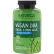 ДГК, Омега-3 з водоростей, для веганів, Vegan DHA, Omega-3 від Algae, NATURELO, 800 мг, 120 веганських м'яких капсул (400 мг у кожній капсулі)