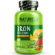 Залізо з вітаміном C, Iron with Vitamin C, NATURELO, 90 вегетаріанських капсул