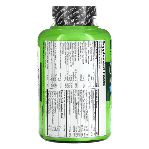 Мультивітаміни для чоловіків, Multivitamin for Men, NATURELO, One Daily, 240 вегетаріанських капсул