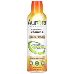 Вітамін C ліпосомальний 3000 мг, смак фруктів, Aurora Nutrascience Mega-Liposomal Vitamin C, органік, 480 мл